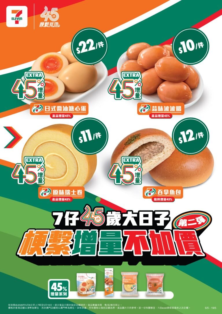 7-Eleven 45周年第二彈增量版自家產品及聯乘新品